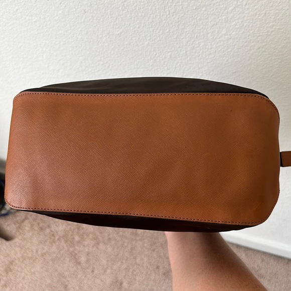 MICHAEL KORS • Nylon Leather Tote Bag Brown & Tan - Picture 8 of 9